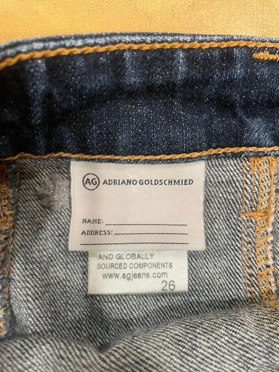 Ag Adriano Goldschmied Dark Indigo Button-Front Skater Denim Skirt - Picture 7 of 8